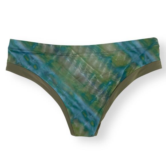 Prana Upswell Cheeky Bikini Bottoms Sz Medium Mirage Swim Bathing Suit Green - Picture 2 of 6